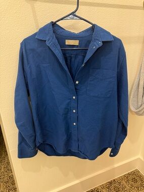 Everlane Navy Cotton Button-Up Shirt
